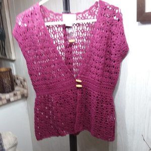Chadwick crocheted sleeveless sweater vest